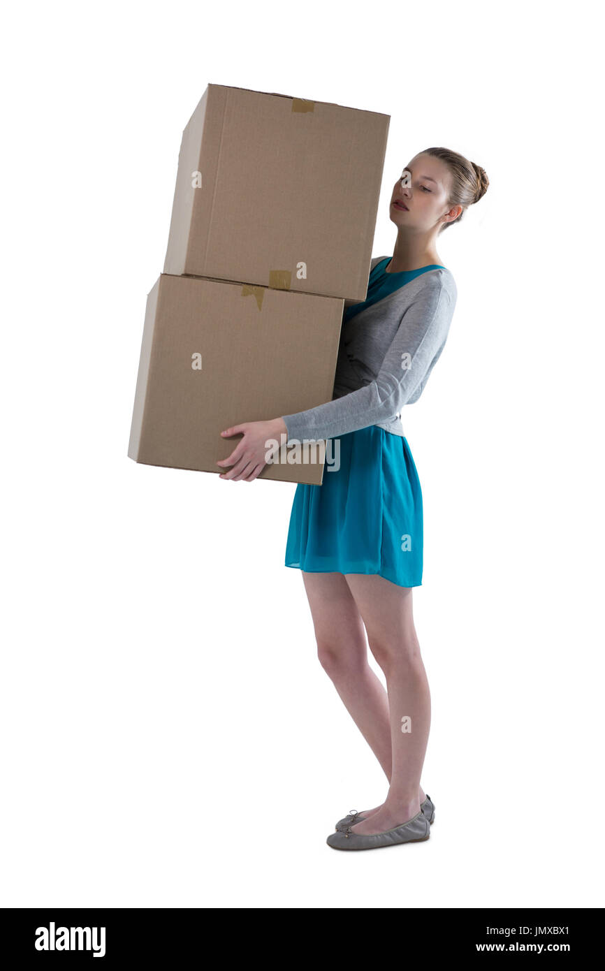 Carrying boxes teenager hi-res stock photography and images - Alamy
