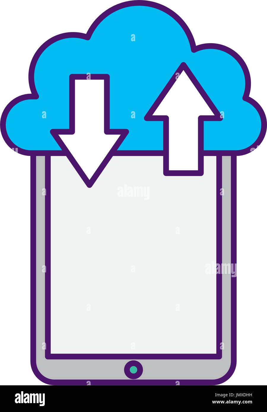 smartphone device with cloud computing Stock Vector Image & Art - Alamy
