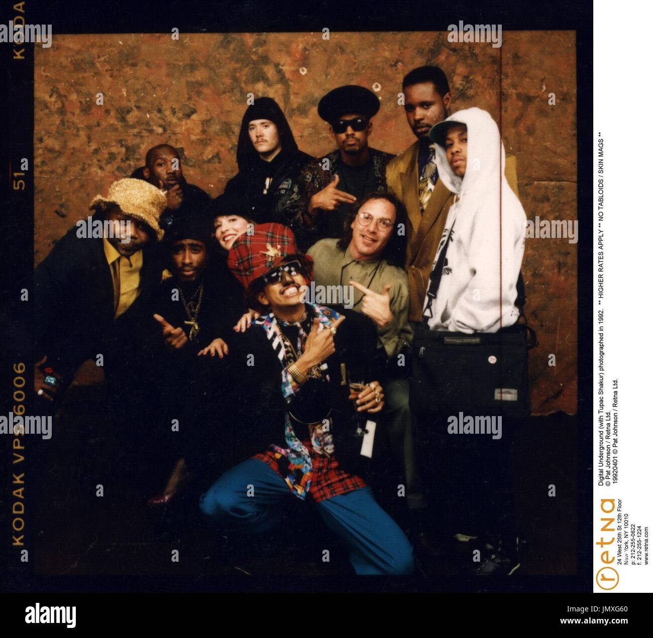 Digital Underground (with Tupac Shakur) photographed in 1992. ** HIGHER