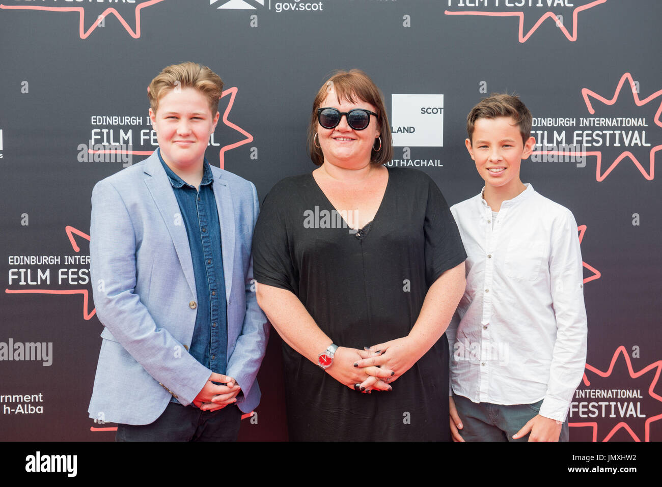 Picture: Sam Cox, Claire Downes, Toby Haste RED CARPET Cineworld Fountian Park, Claire Downes (dir)  TITLE: WE CAN B Stock Photo