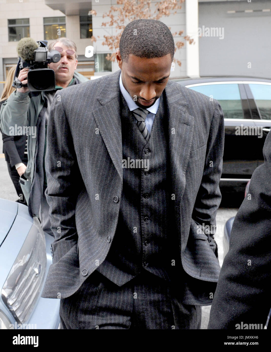 Washington Wizards guard Gilbert Arenas arrives at the H. Carl Moultrie ...