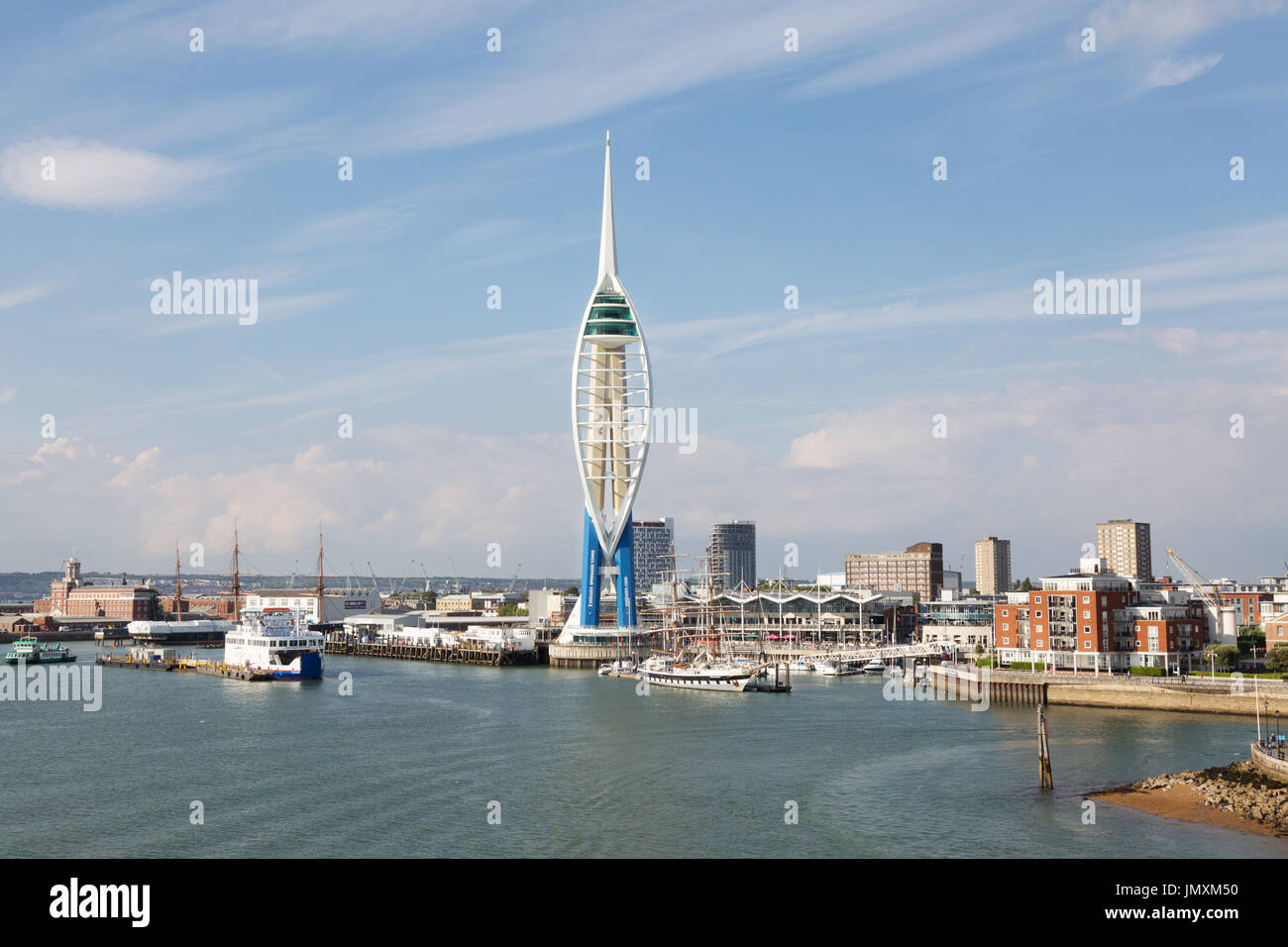 Portsmouth skyline UK, with the Emirates Spinnaker Tower, Portsmouth UK Stock Photo