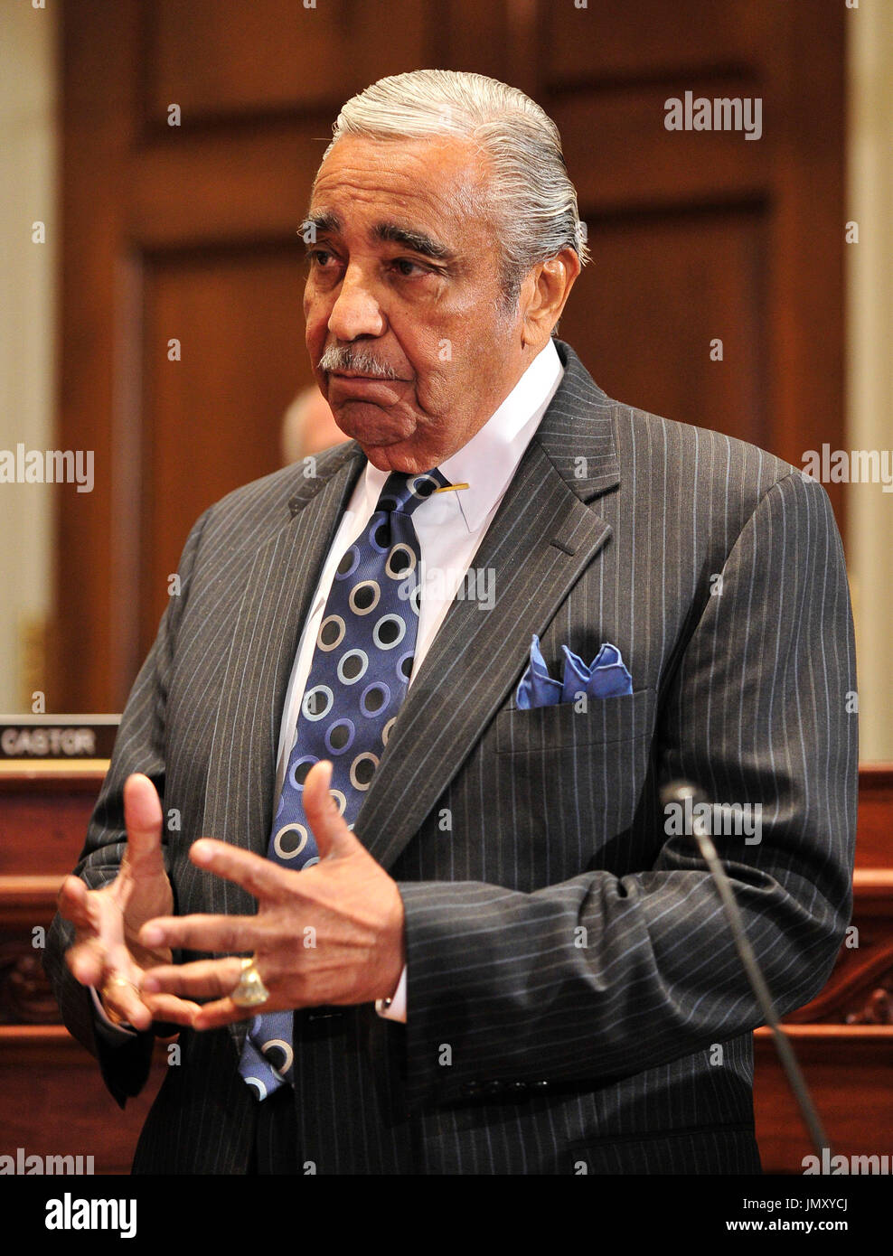United States Representative Charles Rangel (Democrat of New York) speaks to the U.S. House Committee on Standards of Official Conduct as the committee deliberates his punishment after his conviction on 11 of 13 ethics violations in Washington, D.C. on Thursday, November 18, 2010..Credit: Ron Sachs / CNP.(RESTRICTION: NO New York or New Jersey Newspapers or newspapers within a 75 mile radius of New York City) Stock Photo