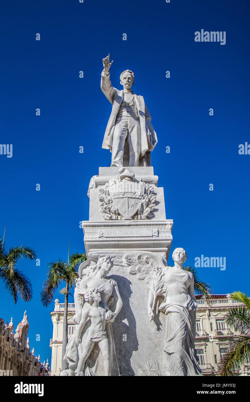 Statue of famous historical figure in Havana, Cuba. Stock Photo