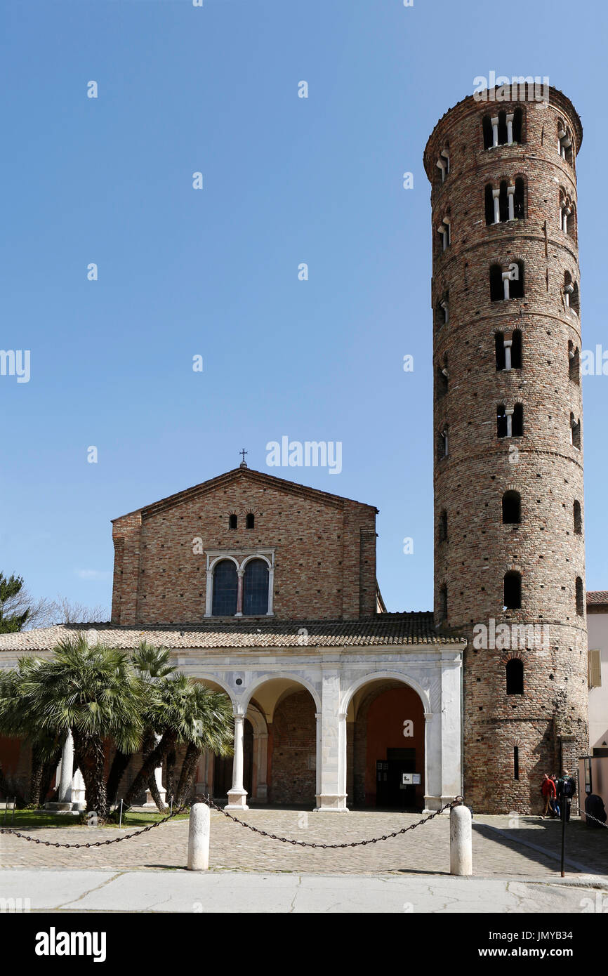 Basilica church, Sant'Apollinare Nuovo, Ravenna, Emilia-Romagna, Italy, Europe Stock Photo