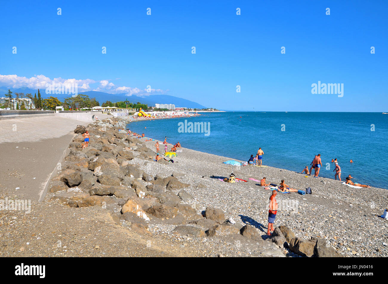 Beach in Sochi. Russia Stock Photo - Alamy