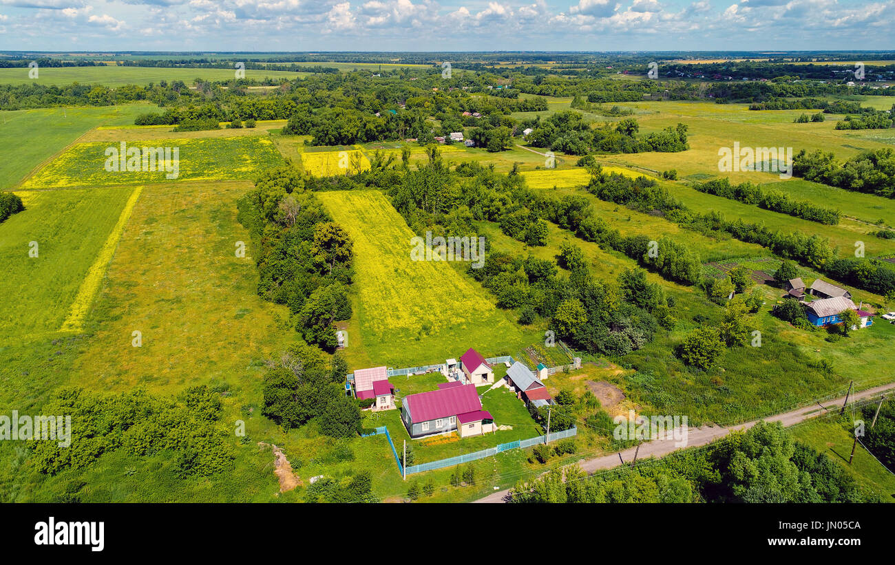 Rural landscape from the height in June, Russia Stock Photo - Alamy
