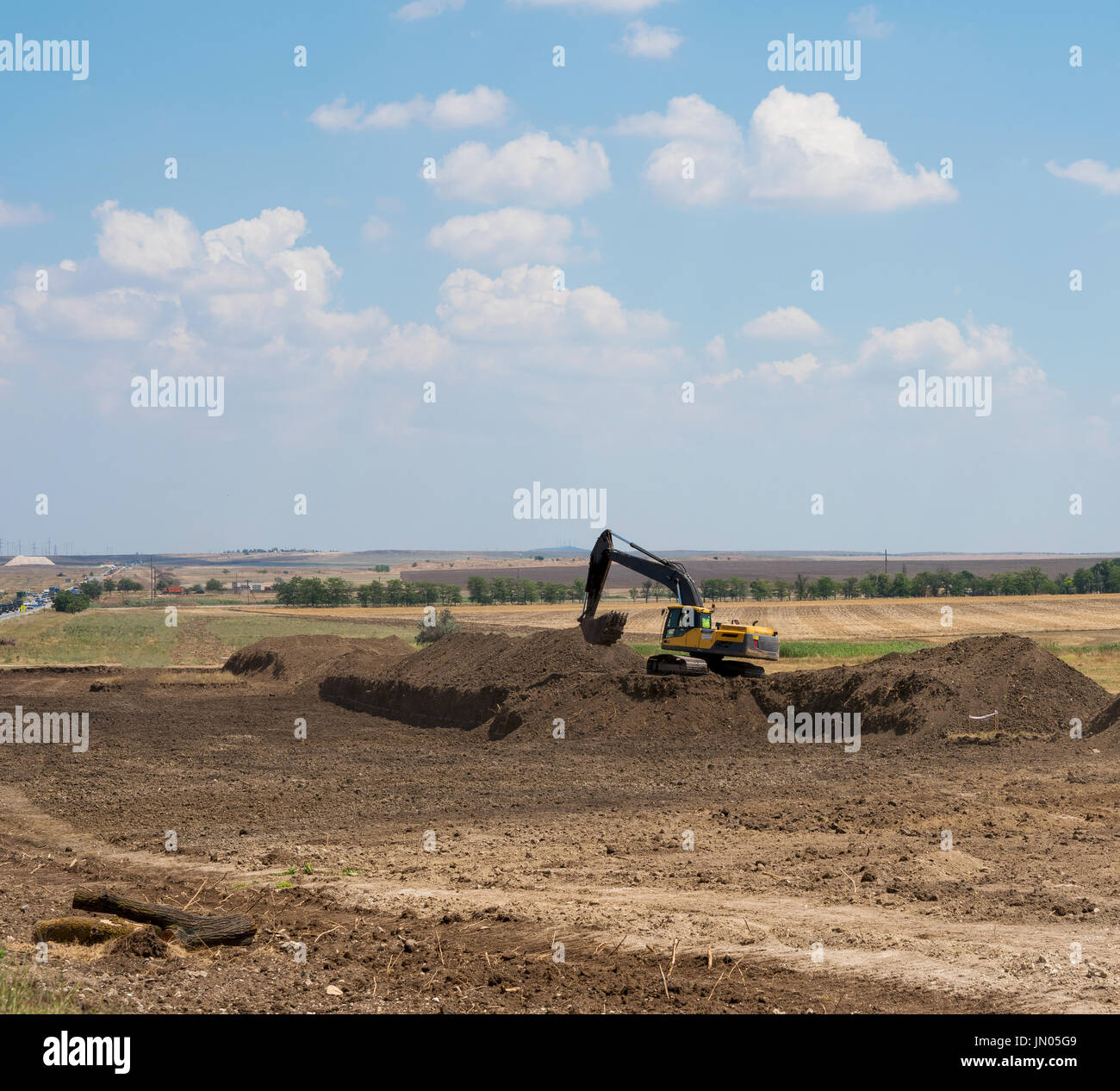 work heavy excavator Stock Photo Alamy