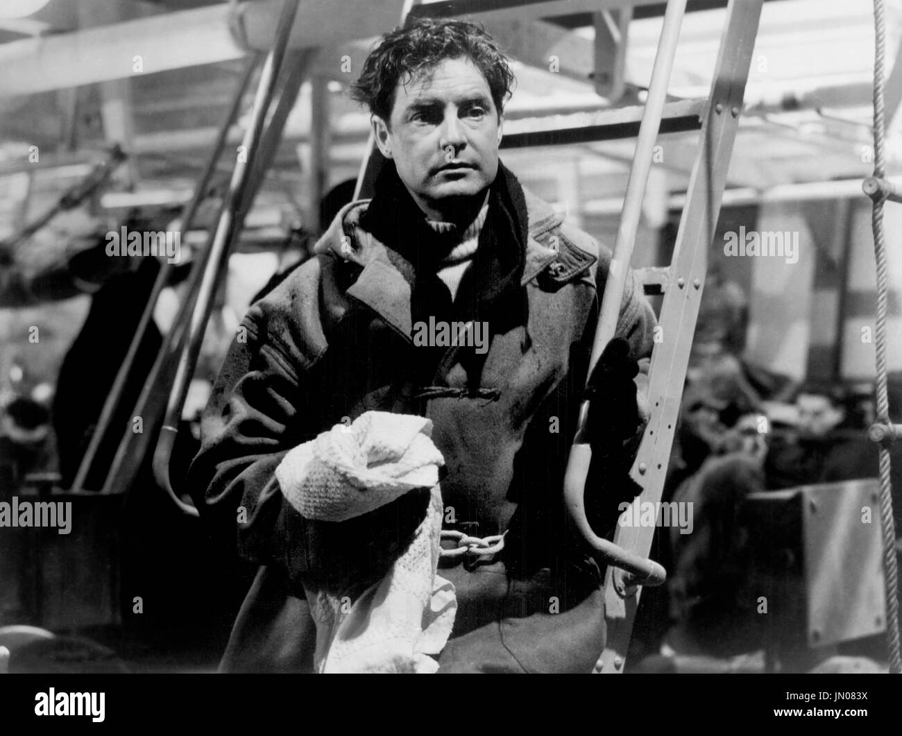 Robert Donat, on-set of the Film, 'Vacation From Marriage' (aka Perfect Strangers), MGM, 1945 Stock Photo