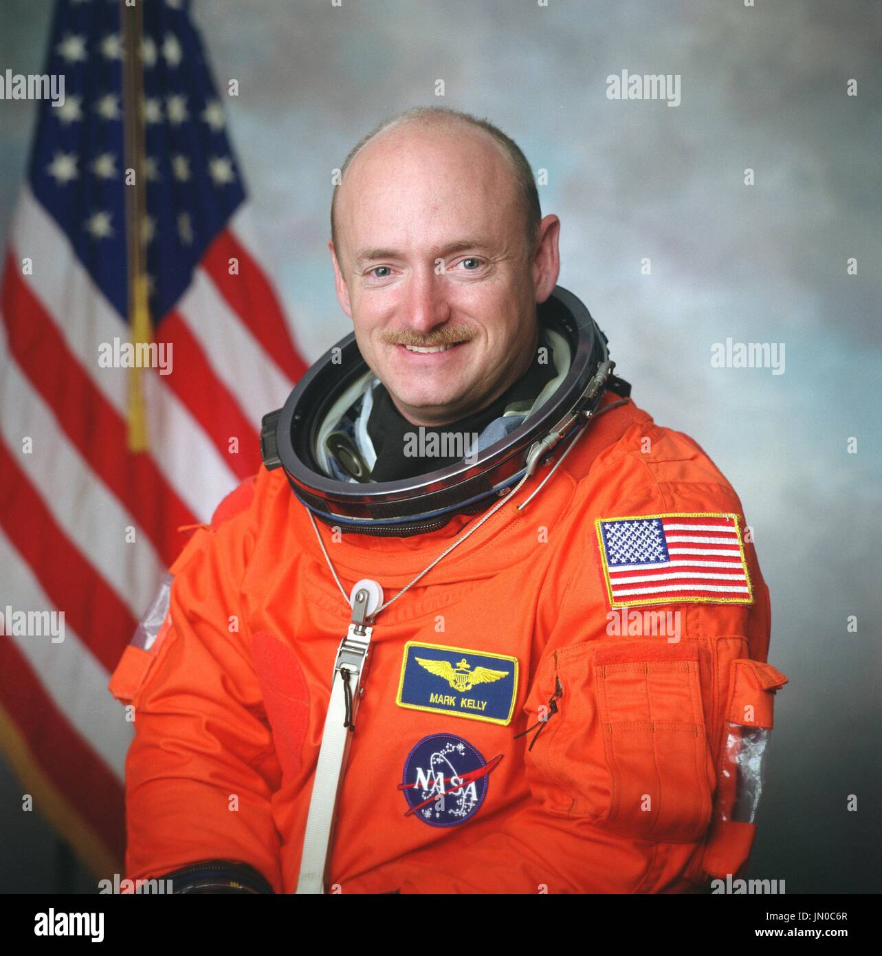 NASA astronaut Mark Kelly, STS-134 commander, and STS-108 pilot official portrait taken in 2001.  Kelly is the husband of United States Representative Gabrielle Giffords (Democrat of Arizona), who was shot in Arizona on Saturday, January 8, 2011..Credit: NASA via CNP Stock Photo