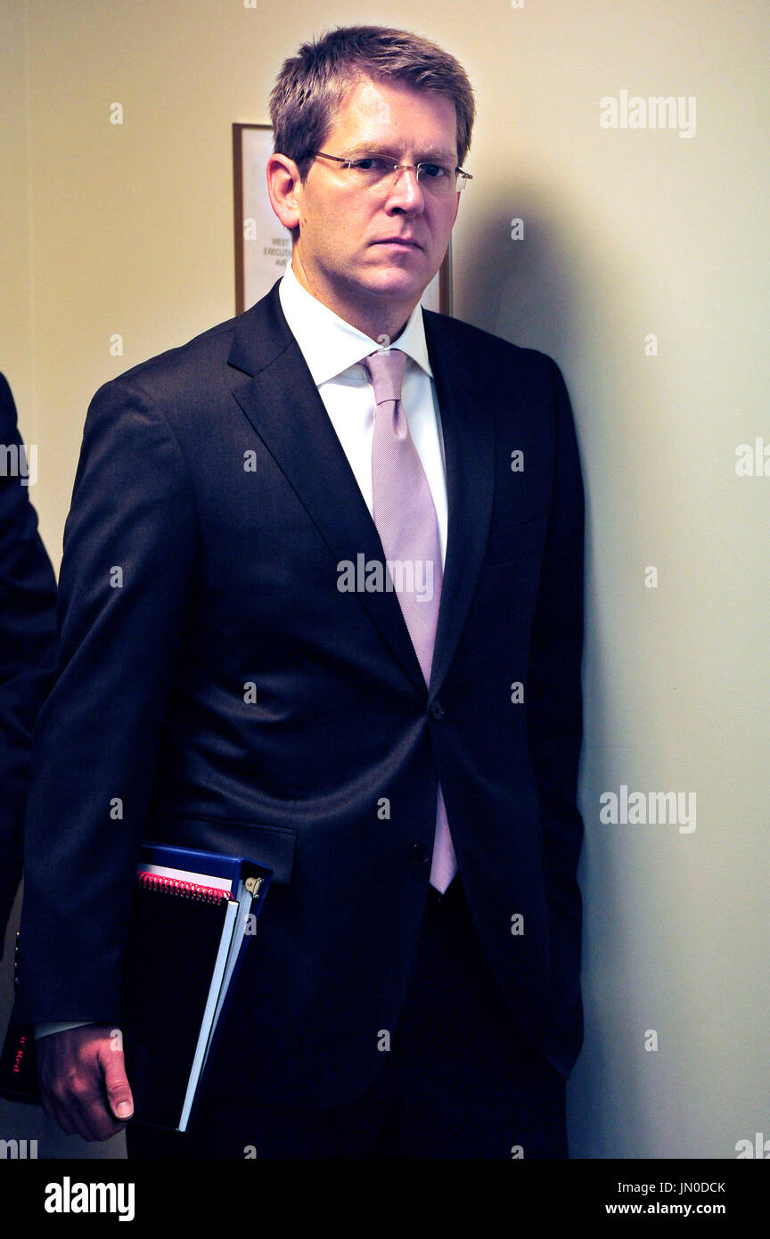 New White House Press Secretary Jay Carney looks on as United States ...