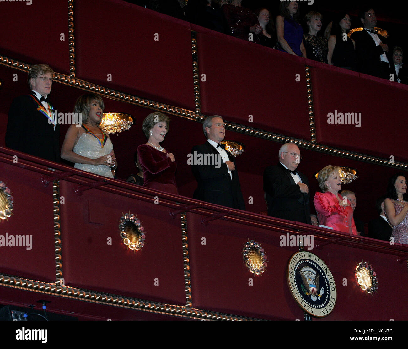 Robert Redford, singer Tina Turner, First lady Laura Bush, U.S