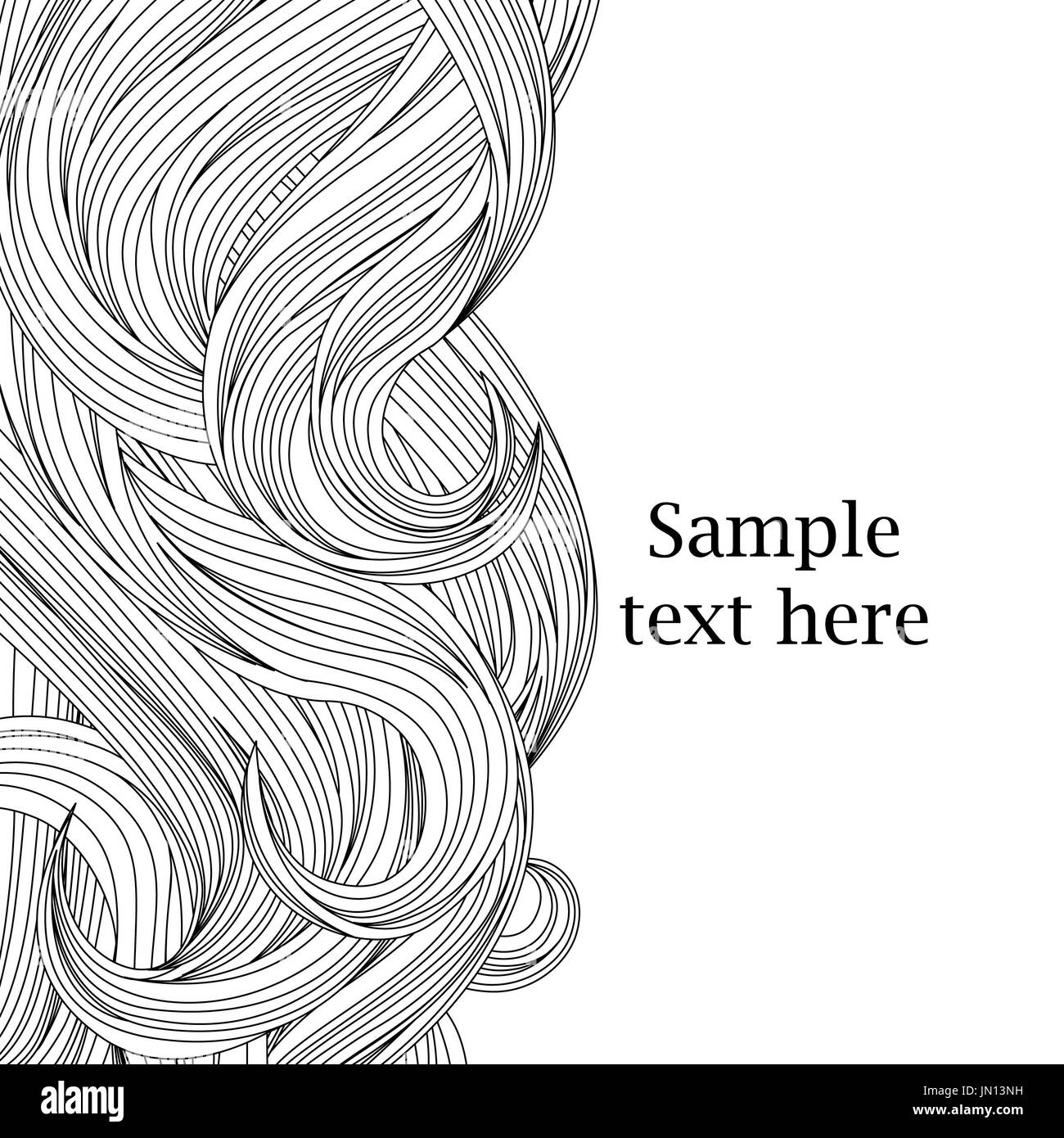 Hair outlined background. Beauty salon wallpaper Stock Photo - Alamy