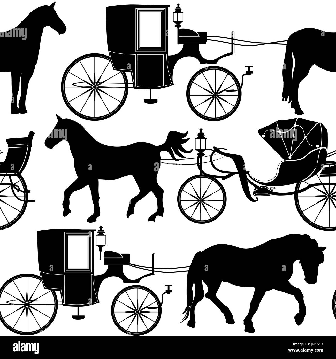 Seamless pattern cute horse hi-res stock photography and images - Alamy