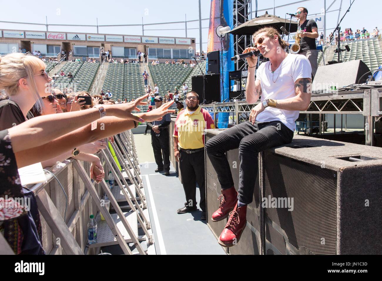 Carson, California, USA. 20th May, 2017. DAVID SHAW and ROB INGRAHAM of The Revivalists during KROQ Weenie Roast Y Fiesta at StubHub Center in Carson, California Credit: Daniel DeSlover/ZUMA Wire/Alamy Live News Stock Photo