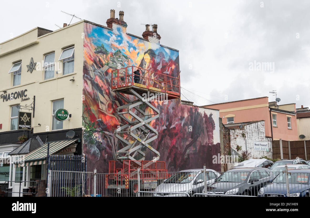 Bristol, UK. 29th July, 2017. UPFEST. Europe's largest street art festival is underway in Bristol. 29th July 2017 Carolyn Eaton/ Alamy News Live Stock Photo