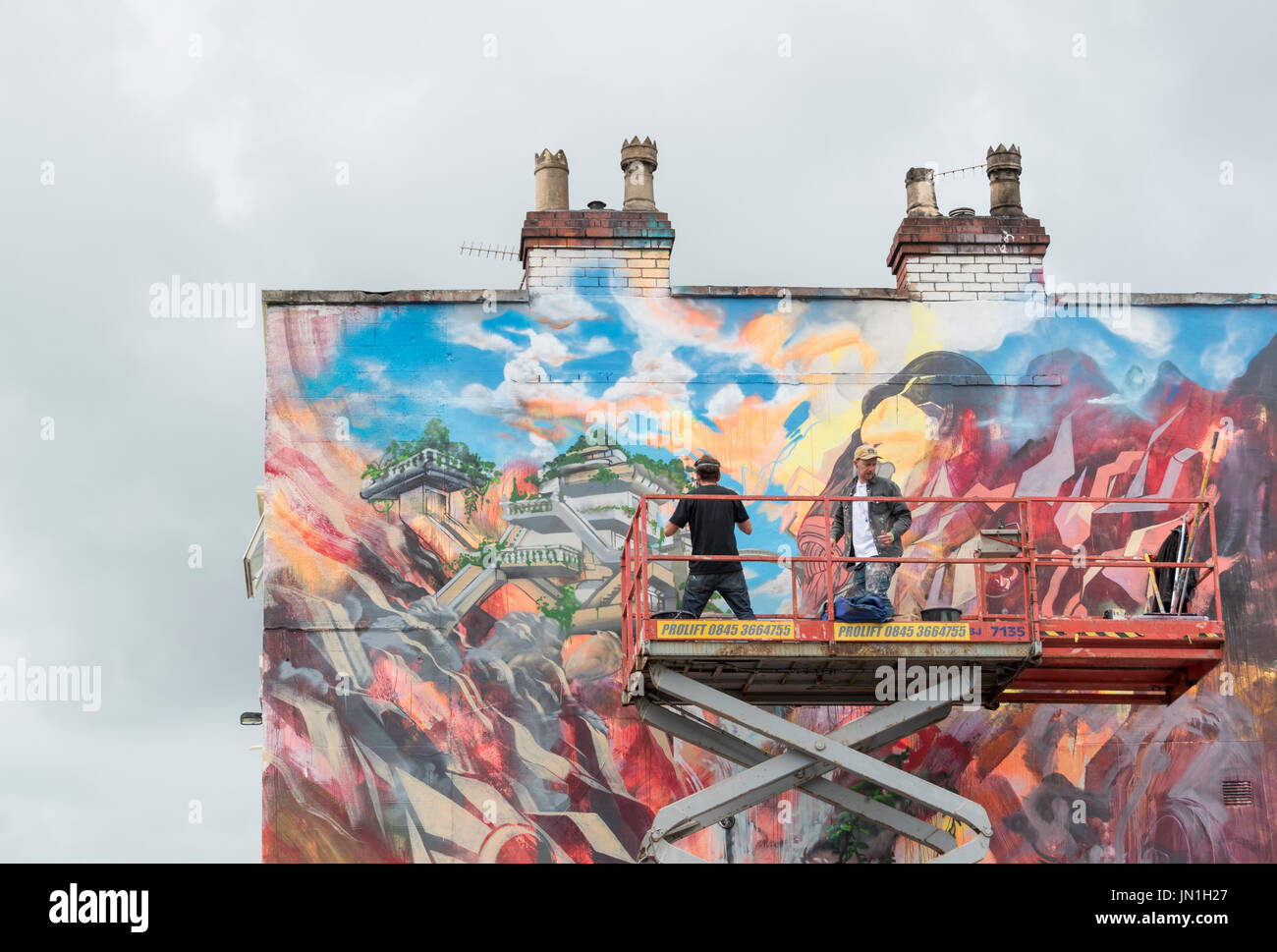 Bristol, UK. 29th July, 2017. UPFEST. Europe's largest street art festival is underway in Bristol. 29th July 2017 Carolyn Eaton/ Alamy News Live Stock Photo