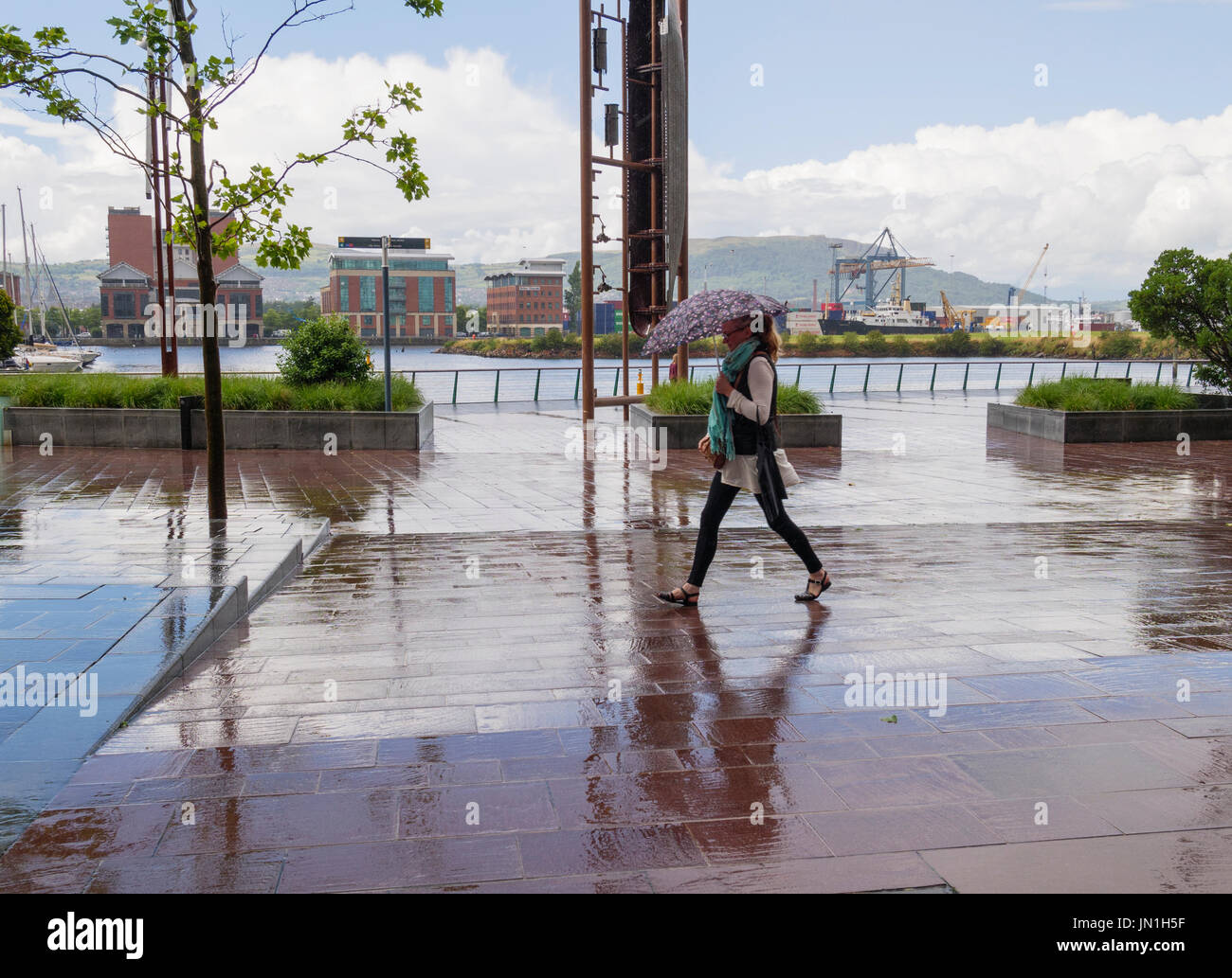 Belfast, Northern Ireland, UK. 29 July 2107. UK weather Despite the