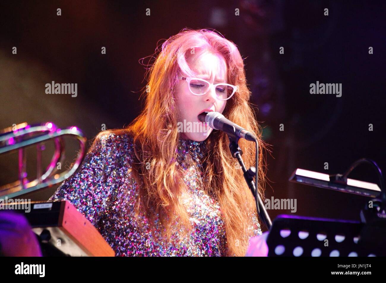 Malmesbury, Wiltshire. 29th July 2017. Hannah Peel and Tubular Brass. A ...