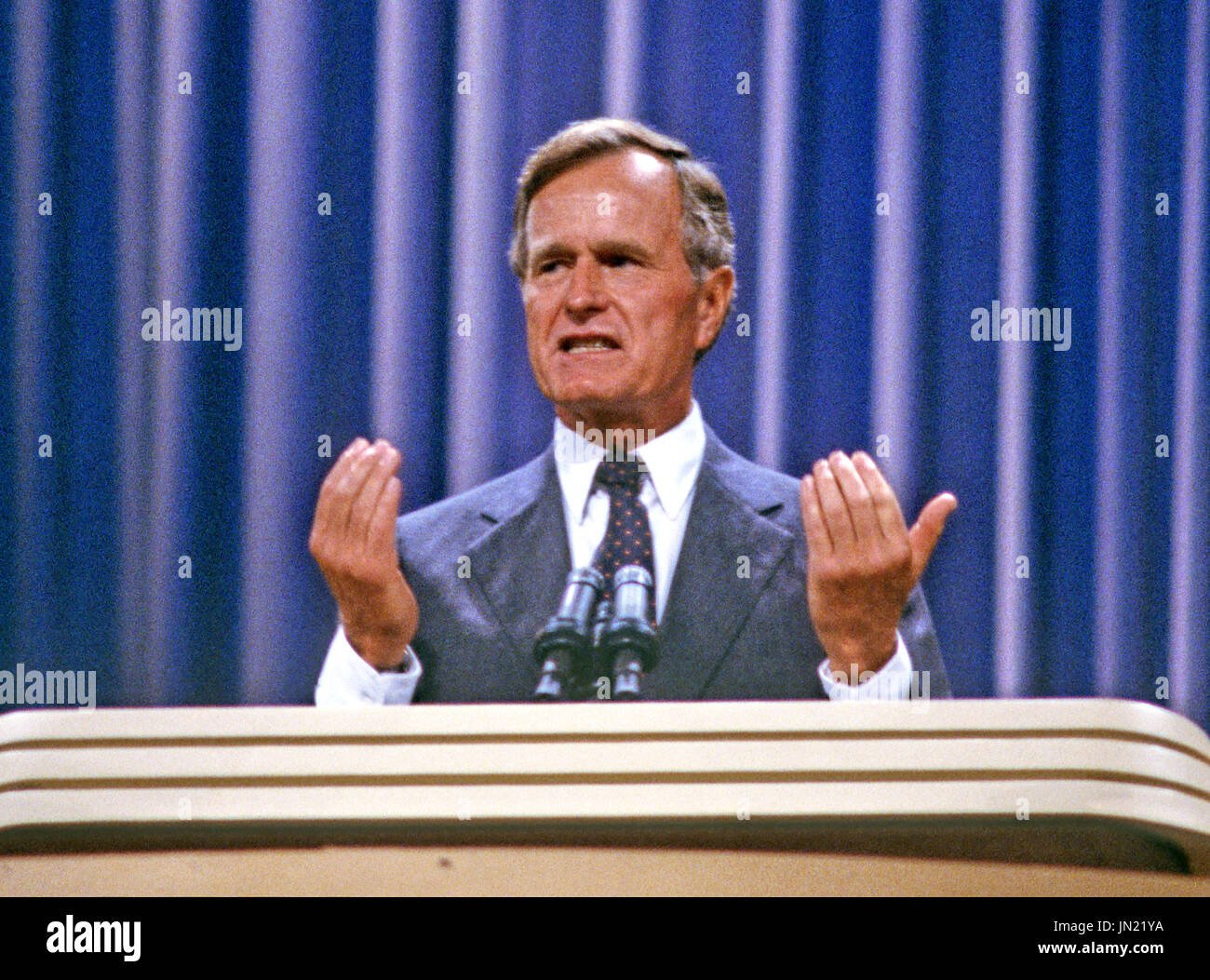 United States Vice President H.W. Bush addresses the 1984