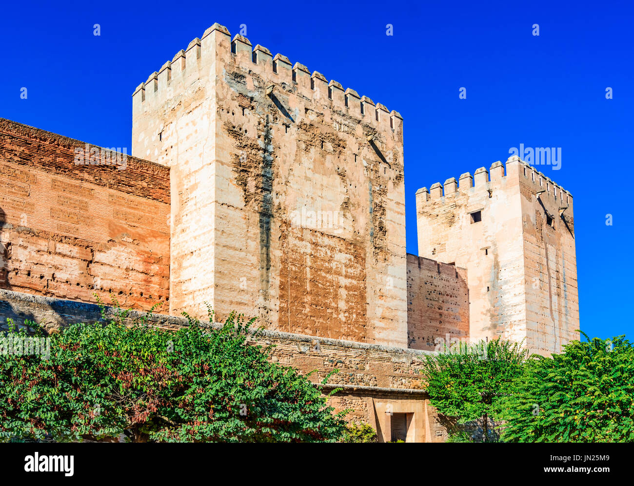 Alhambra, Granada, Andalusia,Spain, Nasrid Emirate fortress European travel landmark in Andalusia Stock Photo