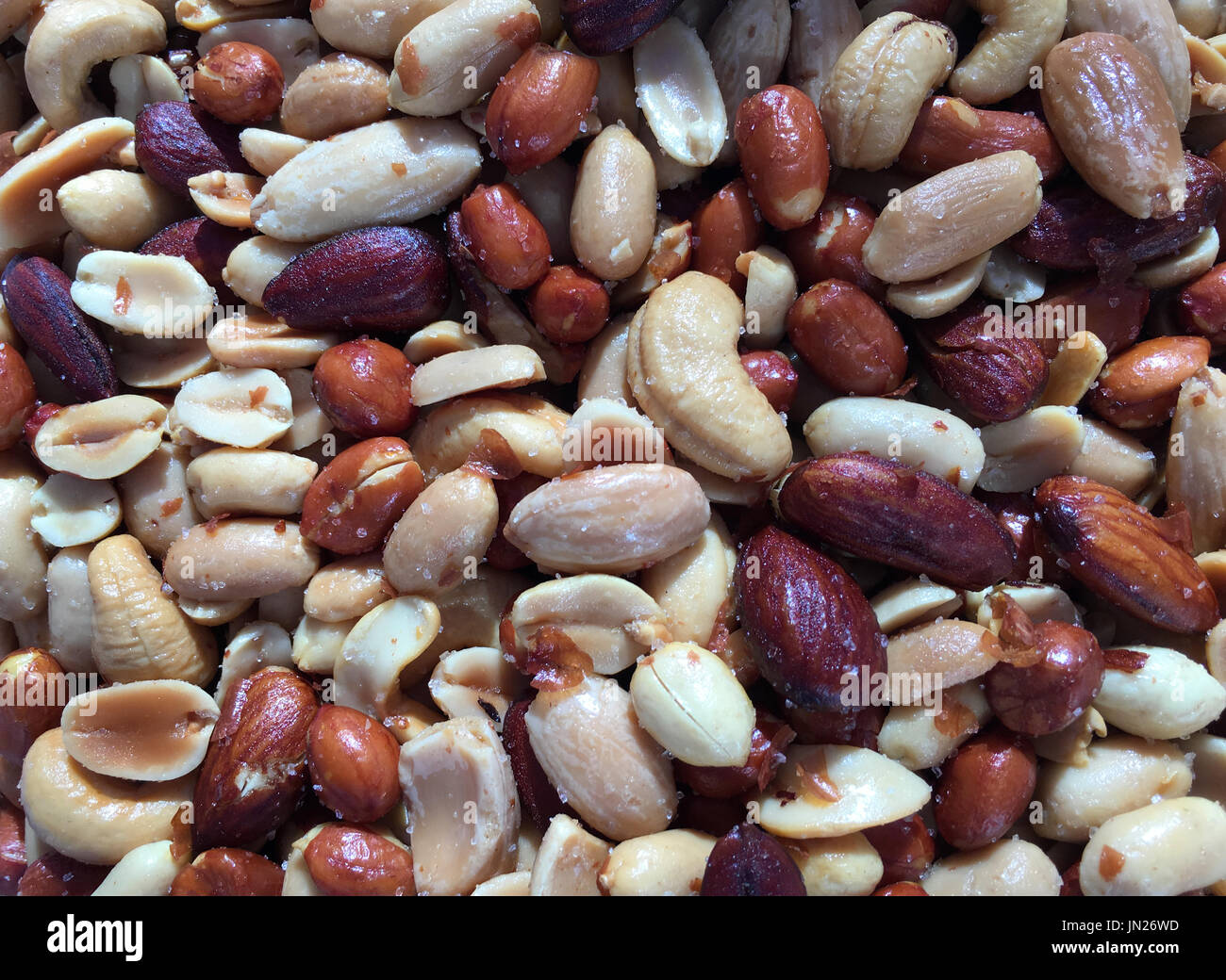 Mixed nuts, roasted with salt Stock Photo Alamy