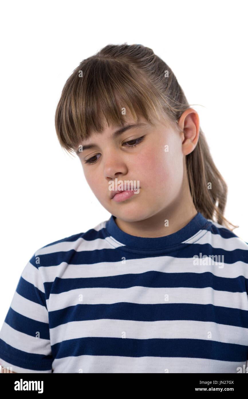 Close up sad girl thinking hi-res stock photography and images - Alamy