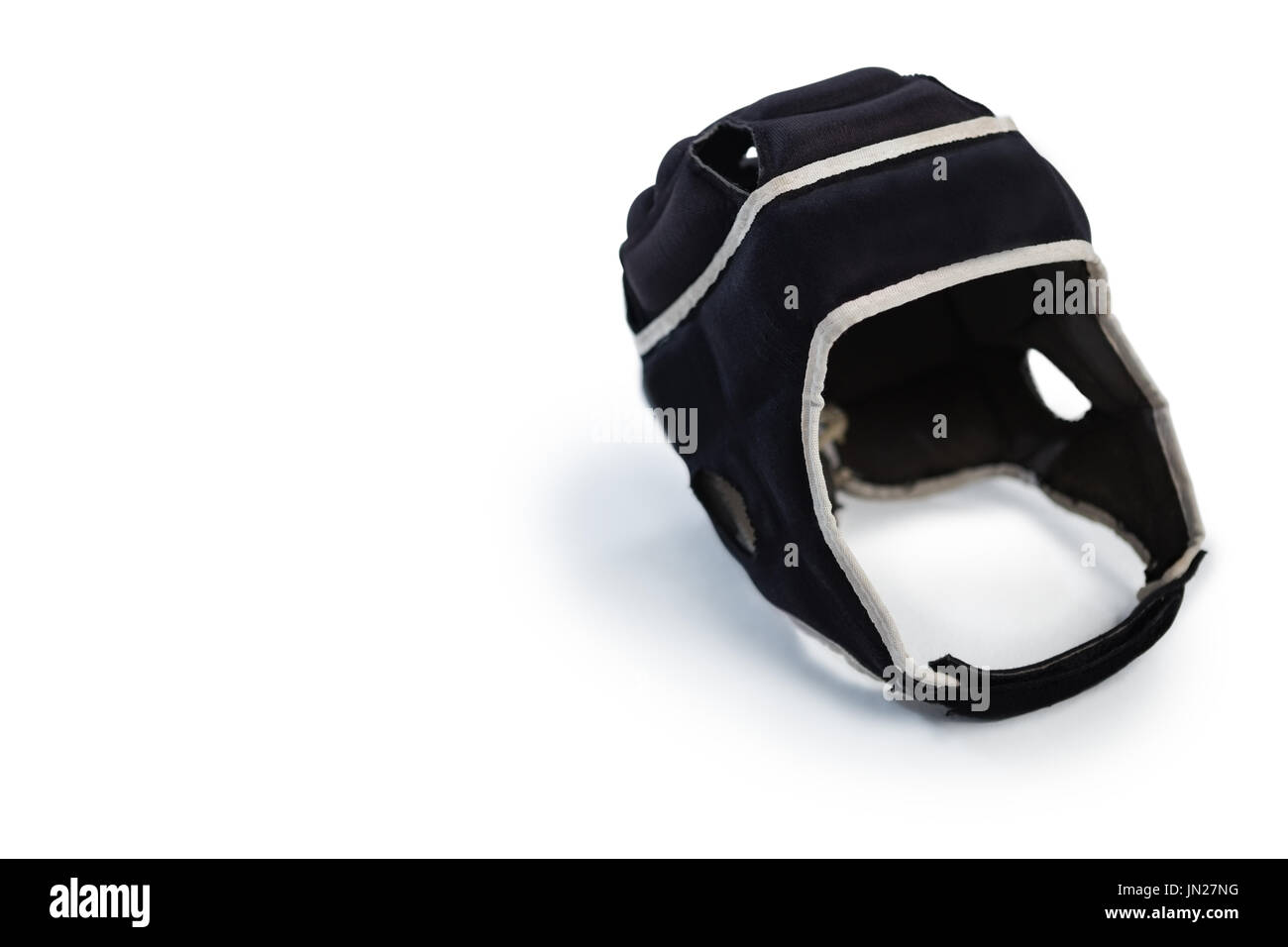 Close up of rugby helmet on white background Stock Photo Alamy