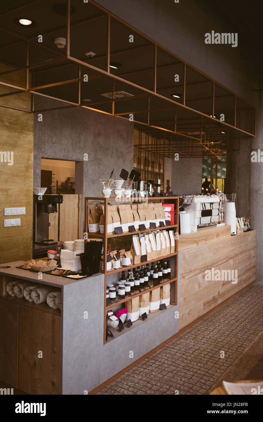 Interior of modern cafe Stock Photo