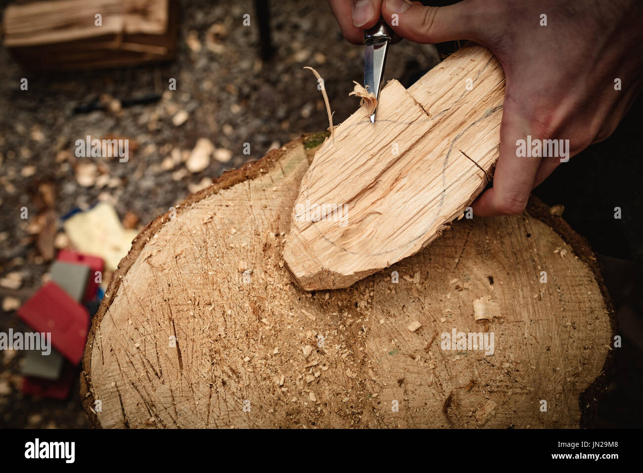 Carving wood chisel hi-res stock photography and images - Alamy