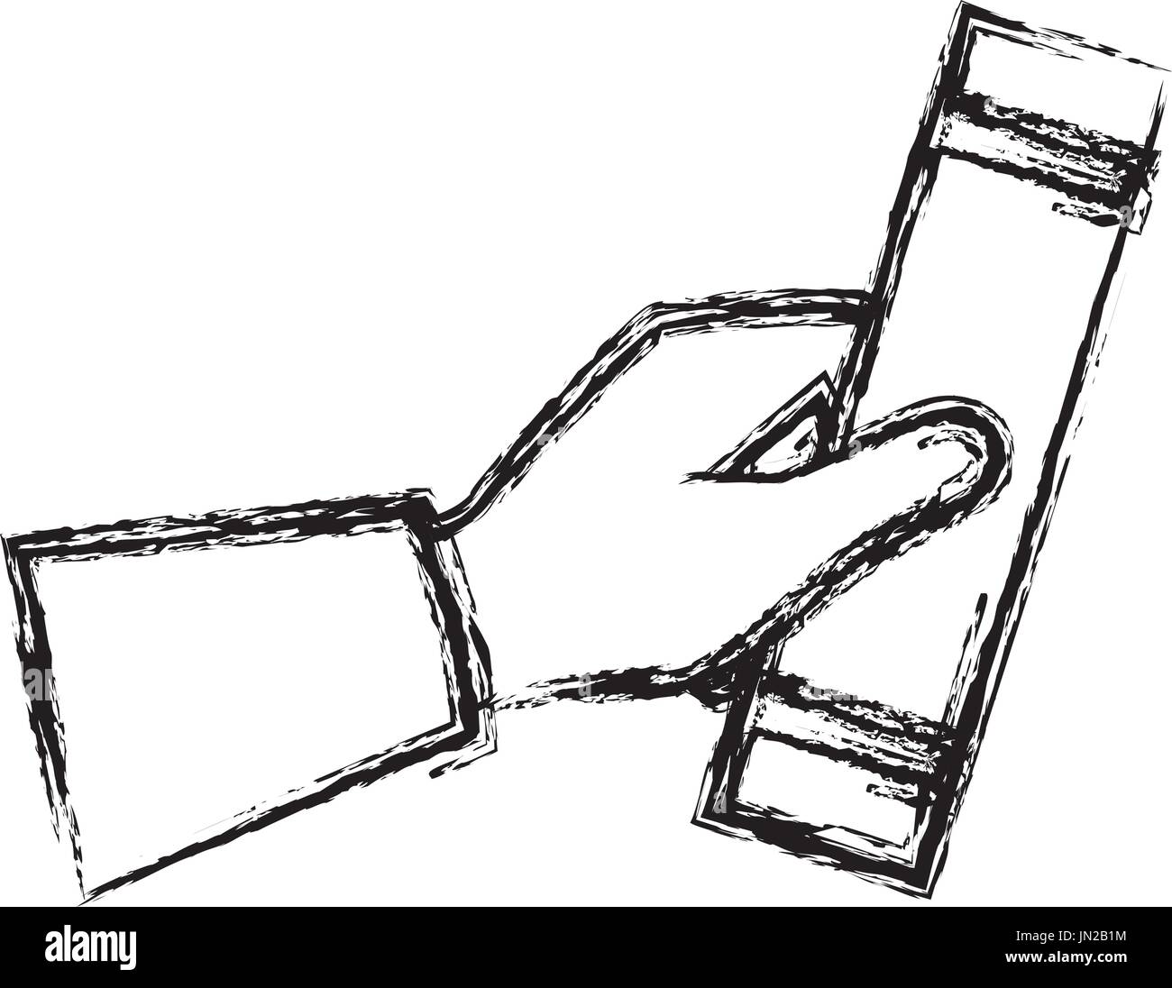 hand human with graduation diploma vector illustration design Stock ...