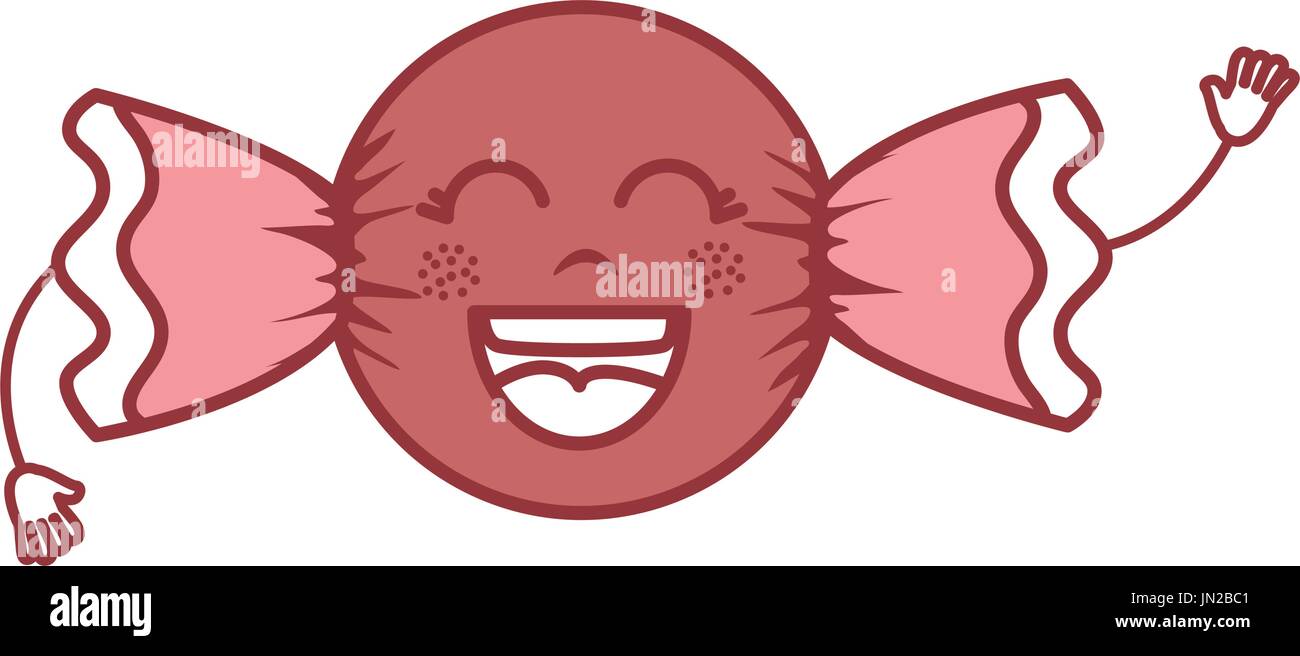 sweet candy kawaii character vector illustration design Stock Vector ...