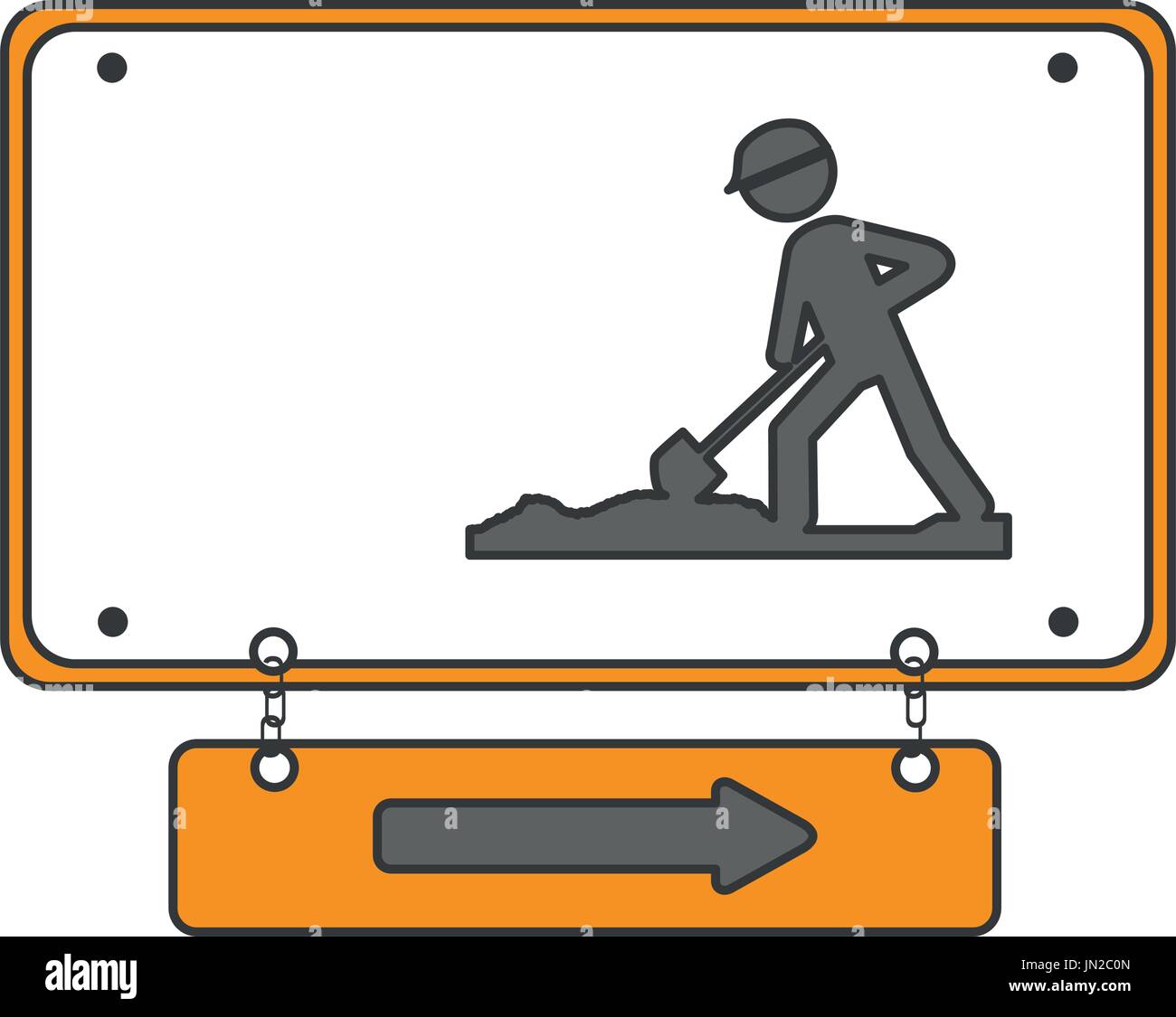 traffic signal Road under construction vector illustration design Stock ...