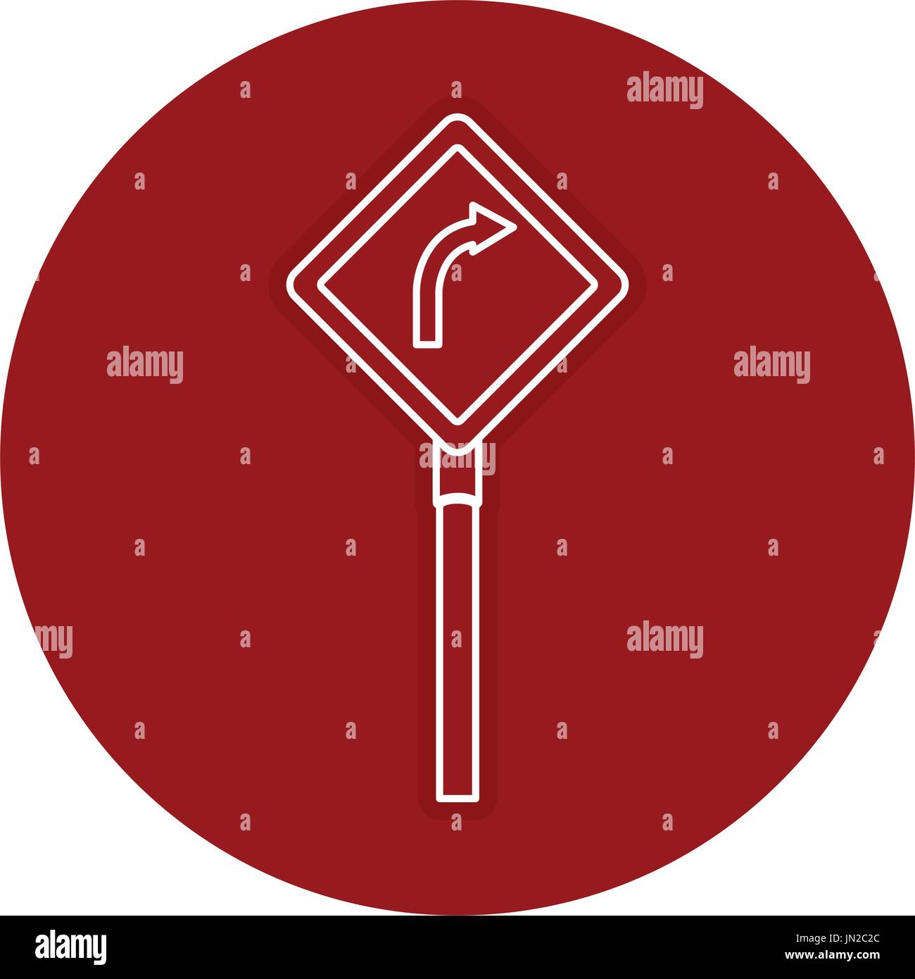 traffic signal turn the right vector illustration design Stock Vector ...