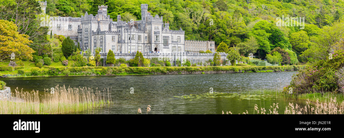 Kylemore Castle, in Connemara, County Galway, Ireland Stock Photo