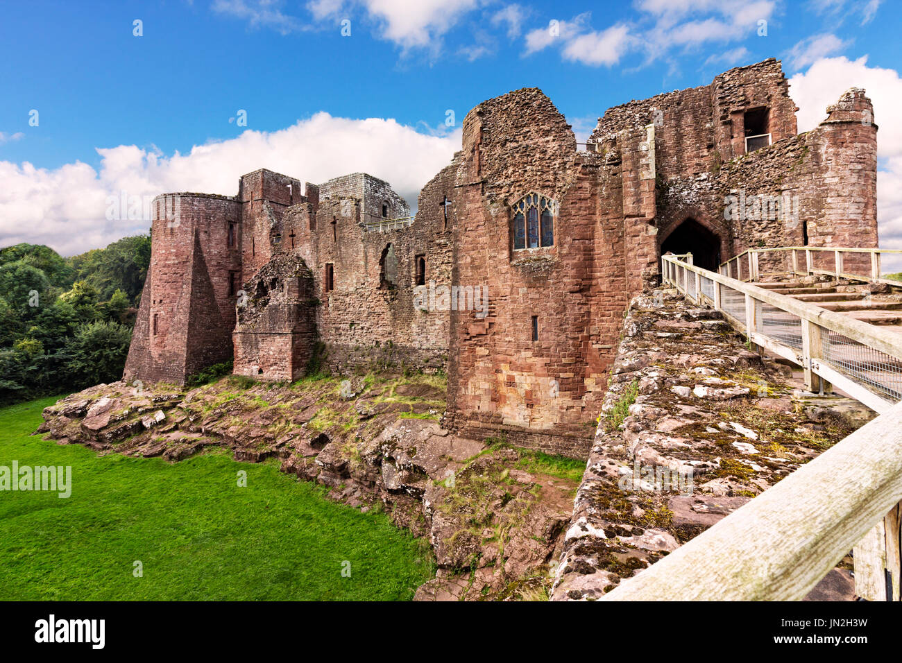 View of Goodrich Castle, Herefordshire, UK Stock Photo