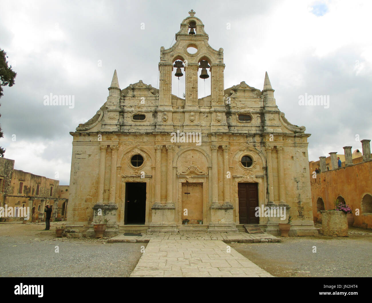 The Old Venetian Baroque Church of Arkadi Monastery in Rethymno, Crete ...