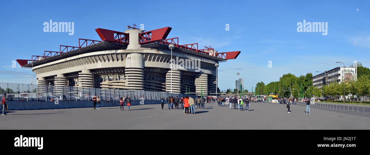 Stadio San Siro, Milan, on matchday Stock Photo