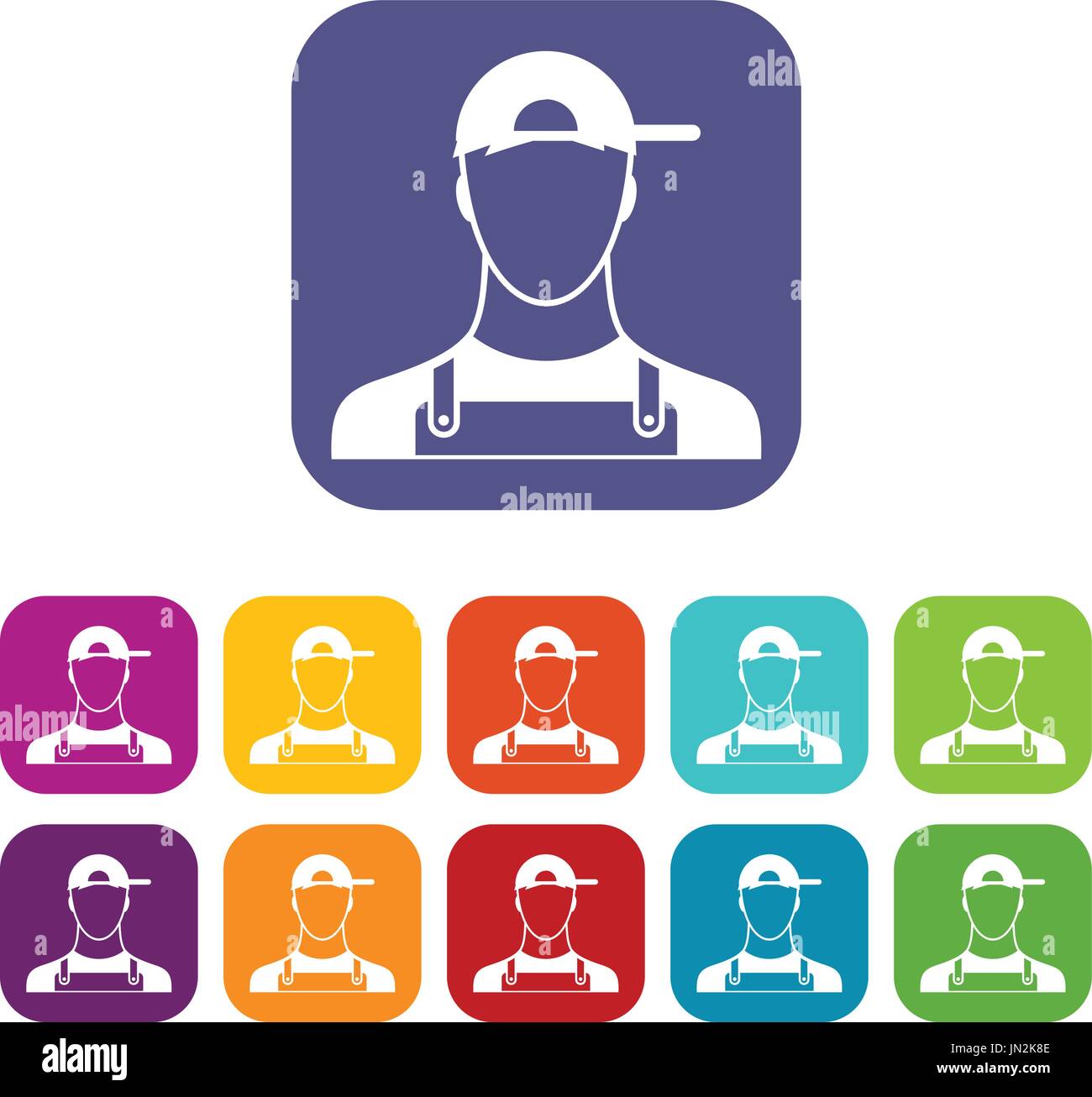 Plumber icons set Stock Vector