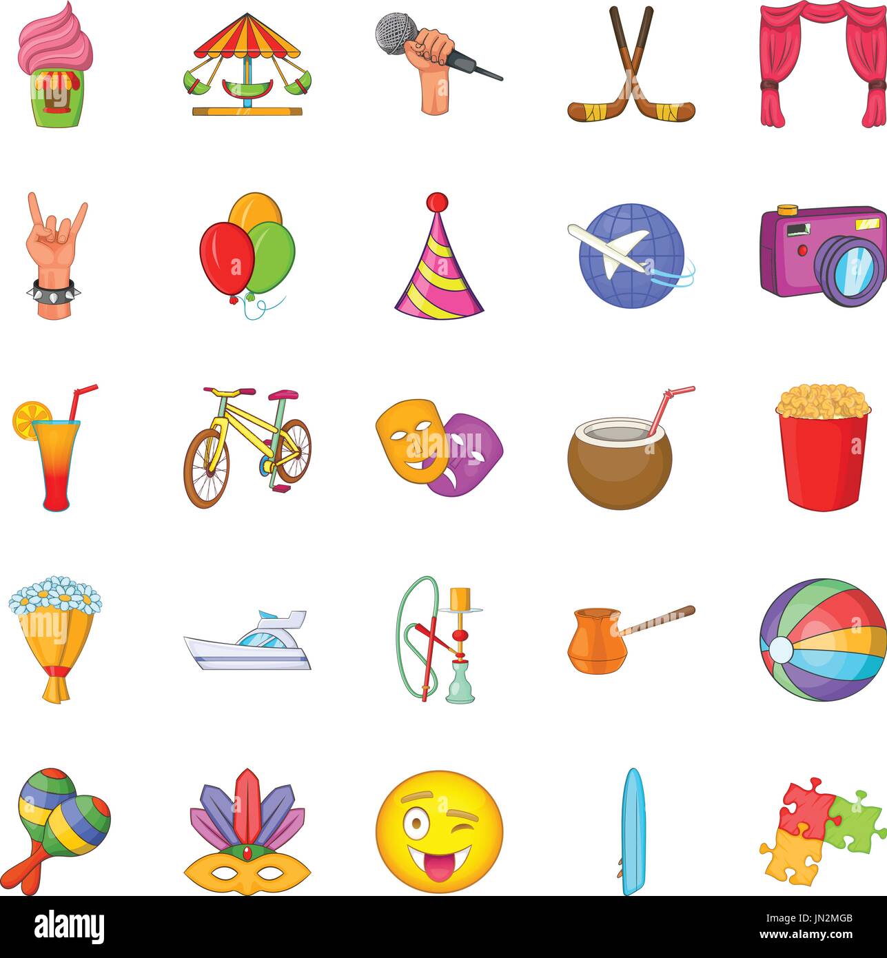 Children park icons set, cartoon style Stock Vector Image & Art - Alamy