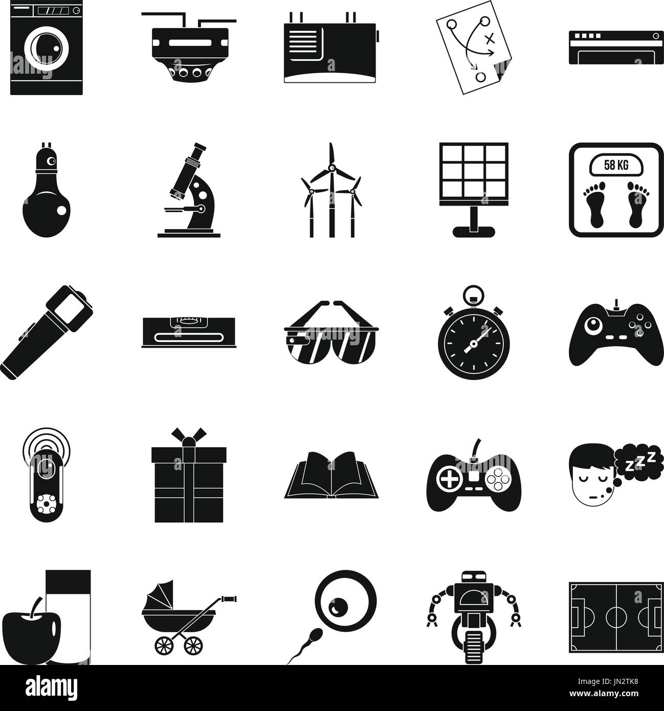 Robot icons set, simple style Stock Vector Image & Art - Alamy