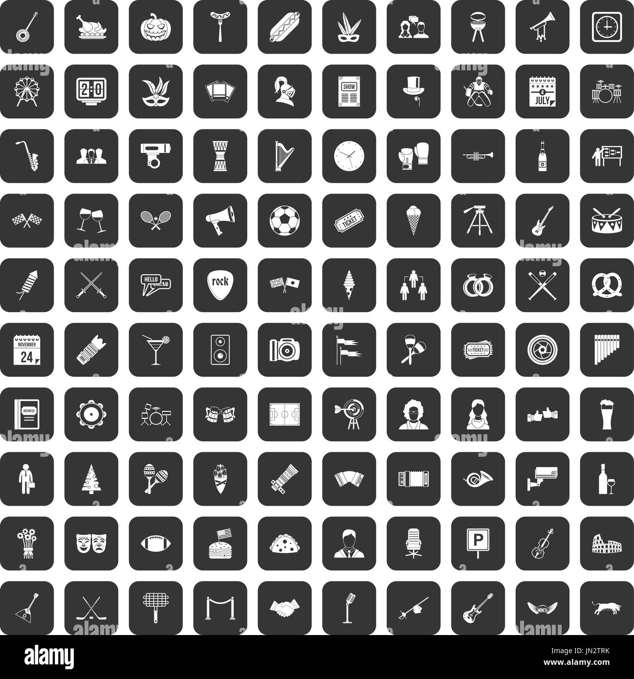 100 meeting icons set black Stock Vector Image & Art - Alamy