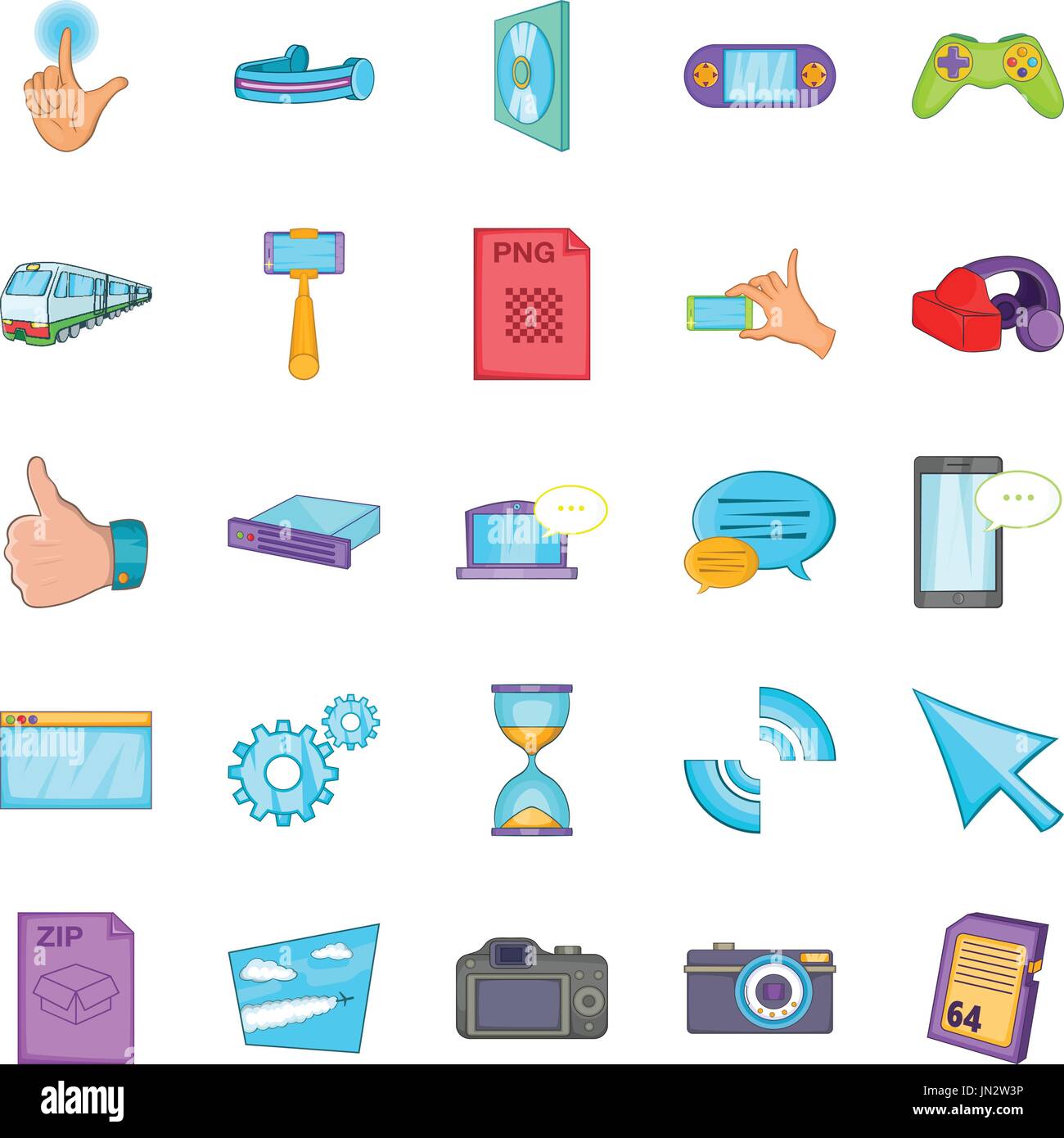 File sharing icons set, cartoon style Stock Vector Image & Art - Alamy
