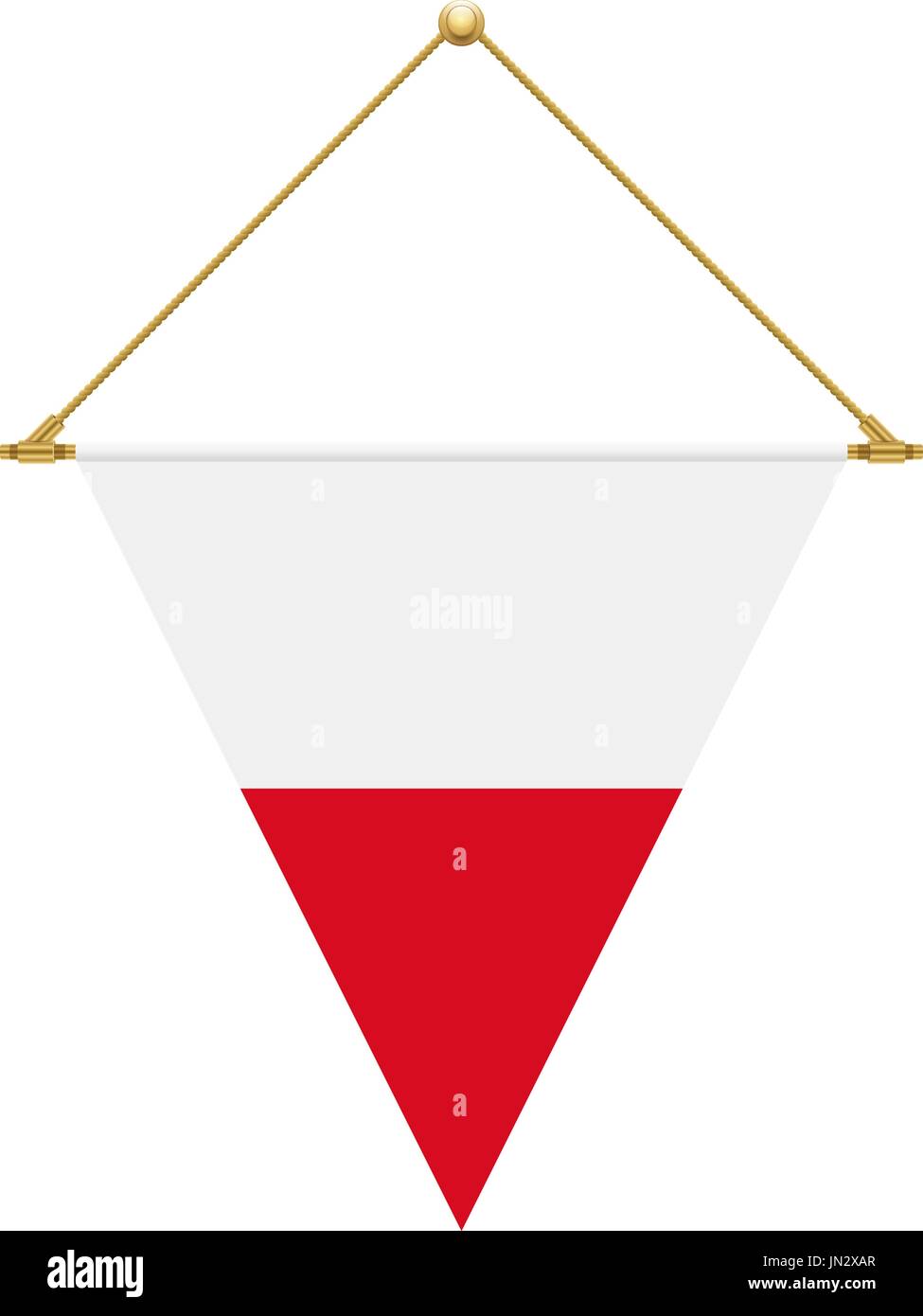 Flag Design Polish Triangle Flag Hanging Isolated Template For Your