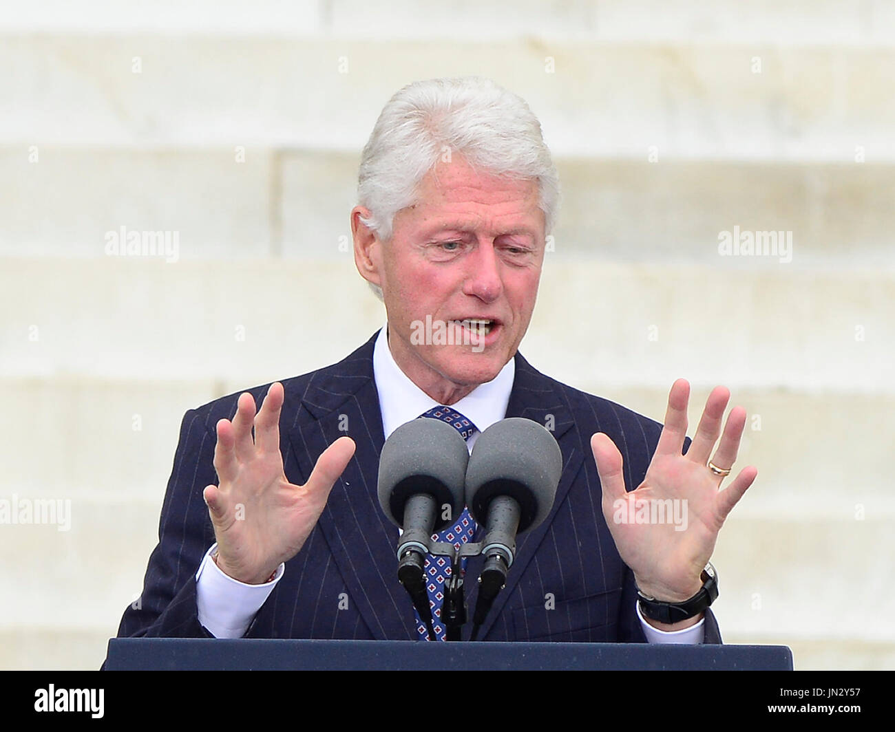 Former United States President Bill Clinton makes remarks at the Let ...