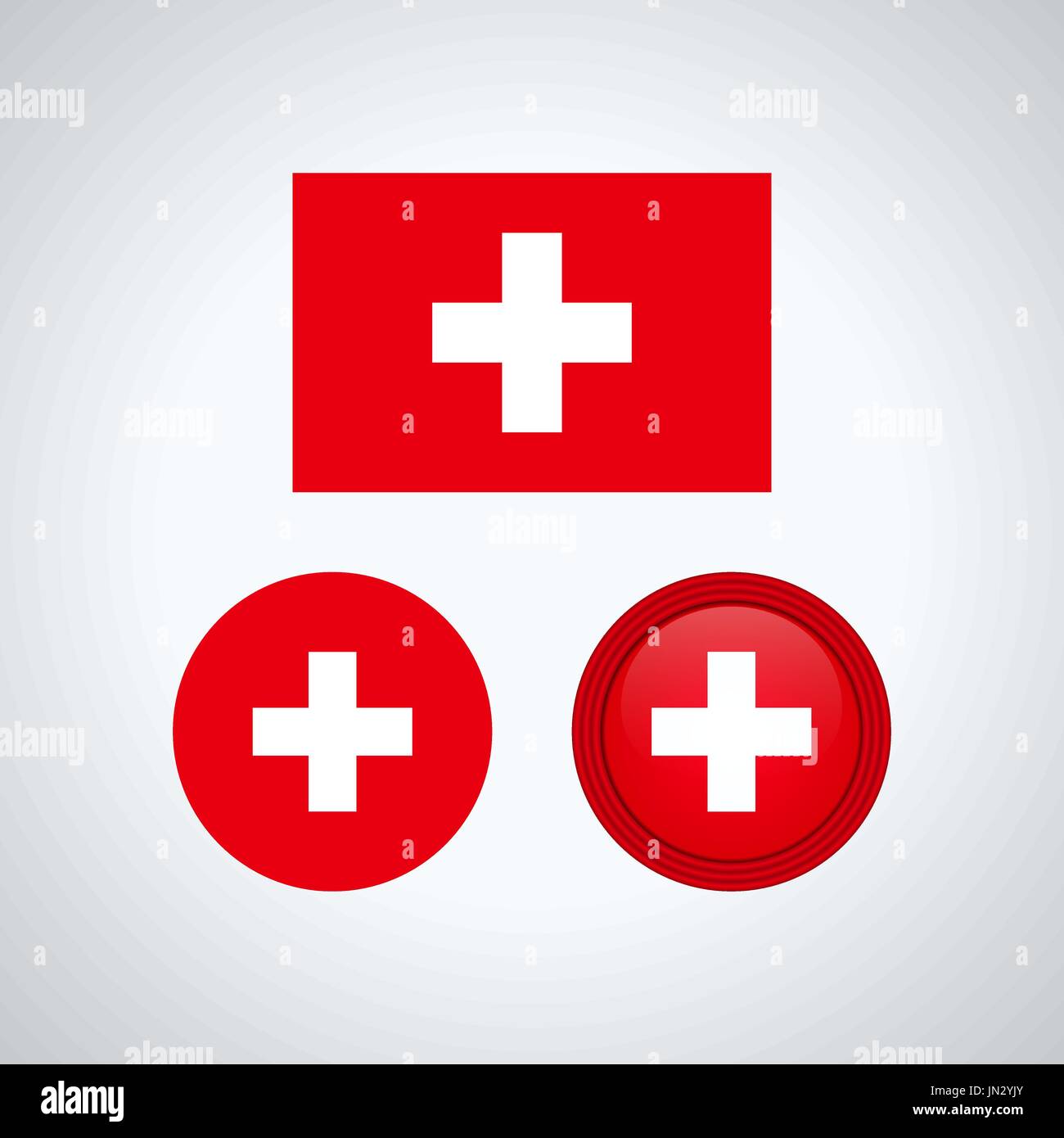 Flag design. Swiss flag set. Isolated template for your designs. Vector