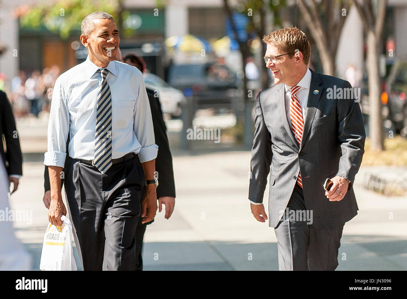 United States President Barack Obama and Press Secretary Jay Carney ...