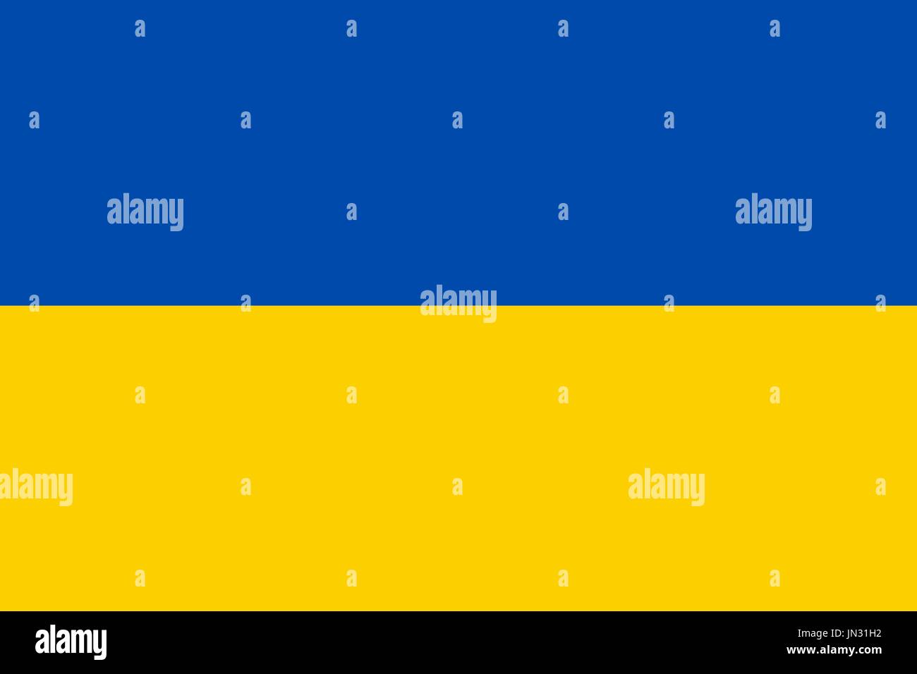 Flag design. Ukrainian flag on the white background, isolated flat layout for your designs. Vector illustration. Stock Vector