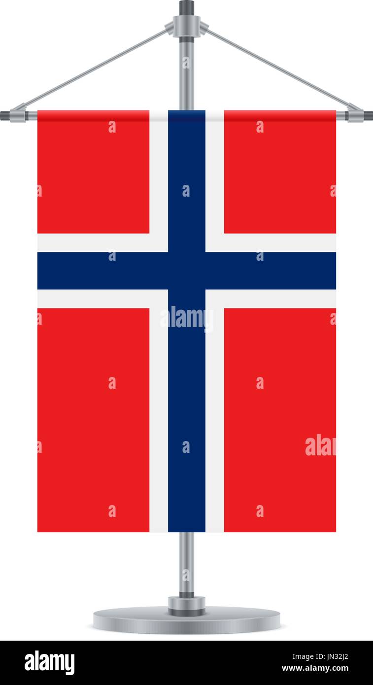 Flag Design Norwegian Flag On The Metallic Cross Pole Isolated flag-design-norwegian-flag-on-the-metallic-cross-pole-isolated