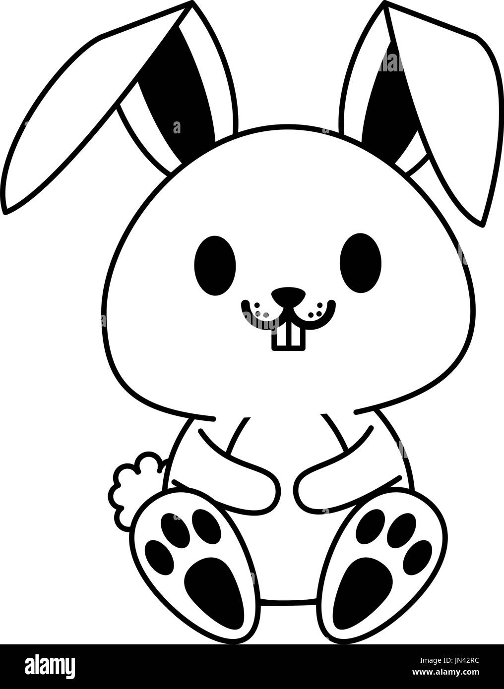 rabbit or bunny cute animal cartoon icon image Stock Vector Image ...